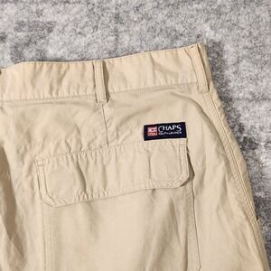 Chaps Pants Men's Size 38 Beige Ralph Lauren Hiking Convertible Zip Offs